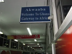 Welcome Sign in Accra